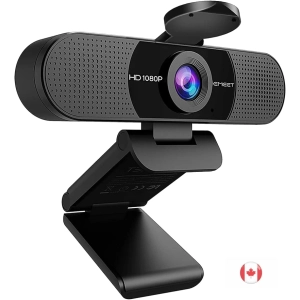 1080P Webcam with Microphone - C960 Web Camera with Privacy Cover, 2 Mics Streaming Webcam, 90°View Computer Camera, Plug&Play USB Webcam for Calls/Conference, Zoom/Skype/YouTube