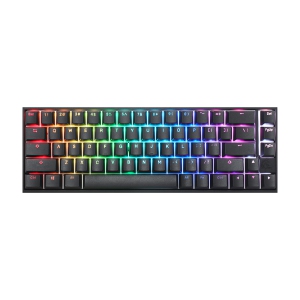 Ducky Mecha Pro RGB Hotswap Mechanical Gaming Keyboard Aluminum Frame Cherry MX Red Switch SF Layout, Black