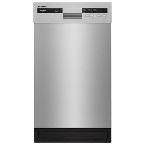 Whirlpool 18" 50dB Front-Control Stainless Steel Tub Dishwasher with Third Rack ENERGY STAR (WDPS5118PM) - Stainless Steel