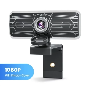 VicTsing PC317A 1080P Webcam with Dual Microphones & Privacy Cover