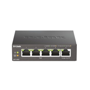 D-Link DGS-1005P 5-Port Desktop Gigabit PoE+ Switch (DGS-1005P)