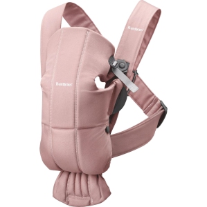 Porte-bébé BabyBjorn Mini en tissu tissé - Rose poussiéreux