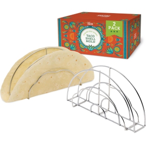 Chef Tacos 2-Pack Premium Taco Shell Molder for Oven & Air Fryer Use - Versatile Taco Maker, Taco Shell Mold for Frying, Air Fryer Taco Shell Mold, Taco Fryer Basket, Non-Stick