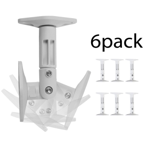 Boost Industries CWSM Universal Home Theater Speaker Brackets, Tilt, Swivel (White, 3 Pairs)
