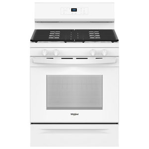 Whirlpool 3 Series 30" 5.3 Cu. Ft. Self-Clean Freestanding Gas Range (WRGS3530RW) - White
