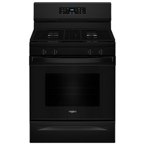 Whirlpool 3 Series 30" 5.3 Cu. Ft. Self-Clean Freestanding Gas Range (WFGS3530RB) - Black