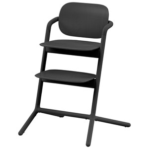 Cybex LEMO 2 4-in-1 High Chair Set with Bouncer Nest, Tray & Baby Set - Stunning Black