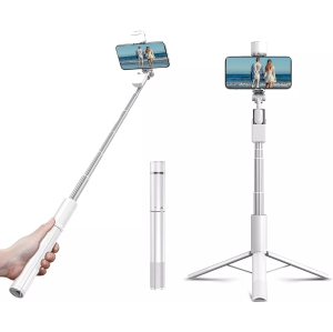 Selfie Stick Tripod Extendable Monopod Stand with light for Live Stream Tiktok Cell Phone iPhone Samsung
