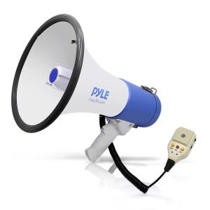 Megaphone Speaker System with Built-in Rechargeable Battery, Handheld Microphone, Aux (3.5mm) Input, Record & Replay Mode