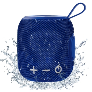 Bluetooth Speaker Wireless Bluetooth 5.0, Mini Portable Speakers 360 HD Surround Sound Stereo IPX7 Waterproof for Inside and Outdoor Speaker Blue