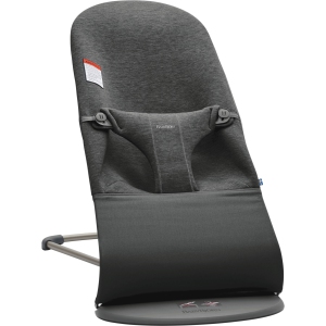 BabyBjorn Bouncer Bliss - 3D Jersey, Charcoal on Dark Grey Frame