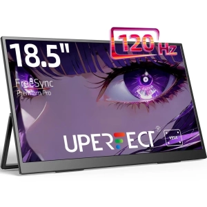 UPERFECT 18.5" 120Hz Moniteur portable 1080P FHD Moniteur de jeu portable écran Freesyc pour commutateur Xbox PS