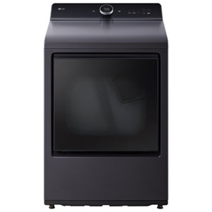 LG 7.3 Cu. Ft. Electric Dryer with AI Sensor Dry, TurboSteam, Energy Star & ThinQ (DLEX8600BE) - Matte Black