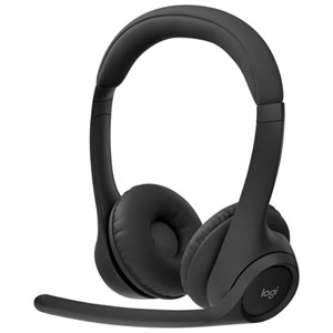 Logitech Zone 300 Bluetooth Wireless Headset with Noise Cancelling Microphone for PC - Graphite