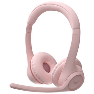 Logitech Zone 300 Bluetooth Wireless Headset with Noise Cancelling Microphone for PC - Rose