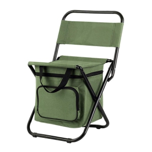 Multifunction 3 in 1 Backpack Chair Seat with Cooler Bag Compact Folding Hiking Camping Stool Portable Insulated Cooler Picnic Bag Beach Chair Backpack Stool Heavy Duty 330lbs