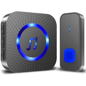 Doorbell,Waterproof Wireless Doorbell Operated at 1300ft/400m Long Range Door Bell with 55 Chimes 5 Adjustable Volume Levels Doorbell Kit