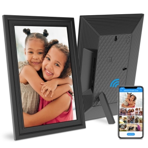 Sungale 10-in Cloud Photo Frame - 1280x800 IPS HD Touch Screen, 20GB Cloud Storage, 16GB, Auto-Rotate, Photo Share APP- Black