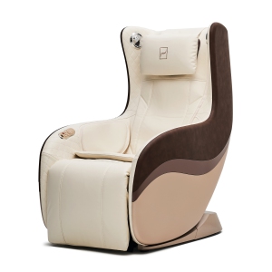 Bodyfriend Eliza Compact Reclining Massage Chair Delivering Powerful Neck and Shoulder Massage with Hip Air Massage-Cream/Leather - FREE SHIPPING