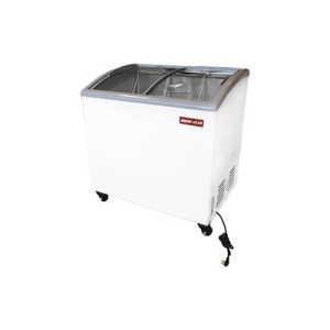 NEW AIR RÉFRIGÉRATION Commercial 35" 7.3 Cu. Ft. Curved Glass Ice Cream Freezer (NIF-35-CG) - White/Grey