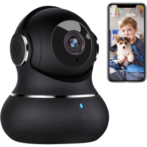 2K Pet Camera with 360° Motion Tracking, 2-Way Audio, Indoor Security Camera, IR Night Vision, WiFi Camera for Pet/Baby Monitor, Home Wireless Camera Work with Alexa