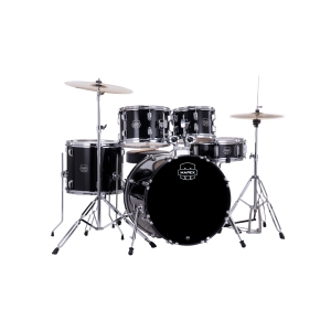 Mapex Comet 5-Piece Drum Kit (20,10,12,14,SD) with Cymbals and Hardware - Dark Black