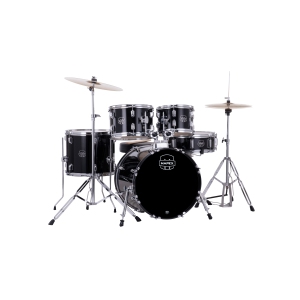 Mapex Comet 5-Piece Drum Kit (18,10,12,14,SD) with Cymbals and Hardware - Dark Black