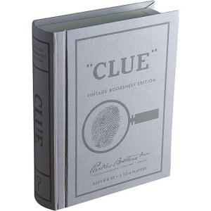 WS Game Company Vintage Bookshelf Edition: Clue 3-6 players, ages 8+, 60 minutes