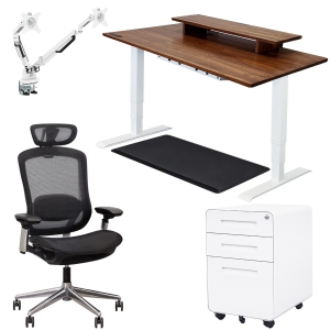 Arbor BundleHeight-Adjustable Solid Wood Standing Desk White