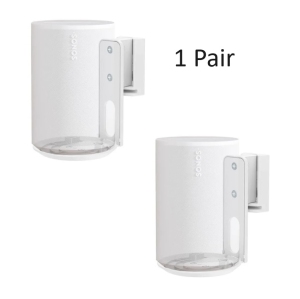 Sonora Wall Mounts for Sonos Era 100 Speakers (White, Pair)