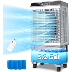 Lifeplus 20 L Portable Evaporative Air Cooler Fan Humidifier 3 Speed Indoor/Outdoor 5.2 Gal.