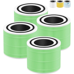 Core 300 Toxin Absorber Filter Compatible with LEVOIT Air Purifier Filter Core 300-RF-TX, Core 300 300S P350 Air Purifier with Core 300-RF P350-RF 300-RF-SR 300-RF-PA, Green 4PCS