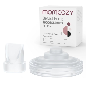 Momcozy Duckbill Valves & Silicone Diaphragm for Momcozy M5, Original Momcozy M5 Breast Pump Replacement Accessories, 1 Pack