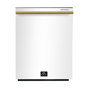 FORNO Pozzo 24" Front-Control 6 Wash Programs Stainless Steel Tub Dishwasher - White