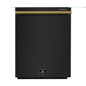 FORNO Pozzo 24" Front-Control Stainless Steel Tub Dishwasher - Black