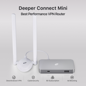 Deeper Connect Mini - Best Performance Decentralized VPN with a 7-layer enterprise-grade firewall. Lifetime free VPN router for home, supports up to 1Gbps speed
