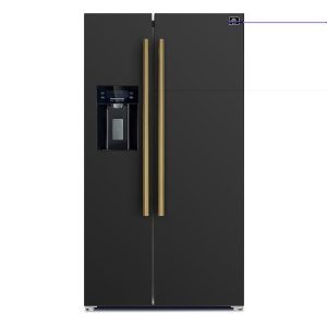 Forno Espresso Salerno 36-inch Side-by-Side Black Refrigerator 20 cu.ft