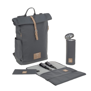 Lassig - Green Label - Rolltop Backpack Diaper Bag - Anthracite