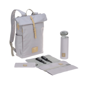 Lassig - Green Label - Rolltop Backpack Diaper Bag - Grey
