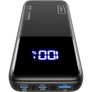 INIU 65W 20000mAh Fast Charging Laptop Portable Charger, USB C in&Out Tablet Powerbank