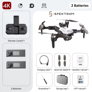 ISPEKTRUM FlyBot iS2S Max Drone with Camera 4K Drones for adults 360 Obstacle Avoidance FPV RC Drone Under 250g with Gesture Control GPS Auto Return 2 Batteries