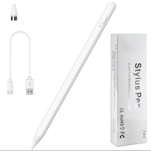Stylo, Stylist Compatible pour Écrans Tactiles iOS/Android/Téléphones, Stylo Rechargeable avec Pointe Haute Précision, Stylo pour Tablette Apple/Android/Samsung