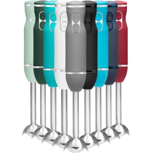 Chefman Immersion 300W Hand Blender with Stainless Steel Blades, Powerful Electric Ice Crushing 2-speed Control Handheld Food Mixer, Purées, Smoothies, Shakes, Soups, Grey