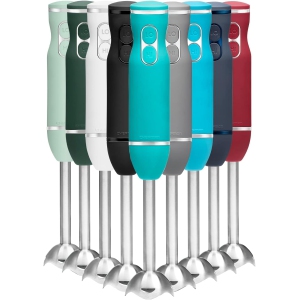 Chefman Immersion 300W Hand Blender with Stainless Steel Blades, Powerful Electric Ice Crushing 2-speed Control Handheld Food Mixer, Purées, Smoothies, Shakes, Soups, Turquoise