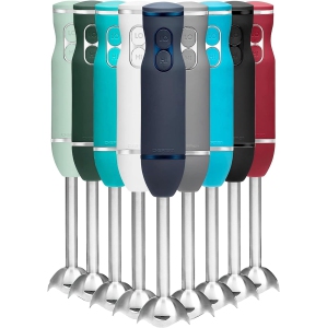 Chefman Immersion 300W Hand Blender with Stainless Steel Blades, Powerful Electric Ice Crushing 2-speed Control Handheld Food Mixer, Purées, Smoothies, Shakes, Soups, Midnight Blue