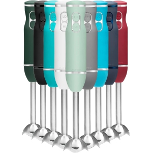Chefman Immersion 300W Hand Blender with Stainless Steel Blades, Powerful Electric Ice Crushing 2-speed Control Handheld Food Mixer, Purées, Smoothies, Shakes, Soups, Sage