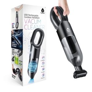 Pursonic USB Rechargeable Cordless Bagless Handheld Vacuum for Car & Home with 6000Pa Suction, 2 Speeds, Nozzles