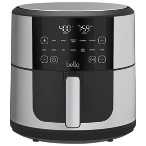 Bella Pro SmartCrisp Digital Air Fyer w/ EverGood Ceramic - 7.6L (8Qt) - Stainless Steel - Only at Best Buy