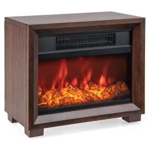 Costway 13" Electric Fireplace Heater with Realistic Flame Effect Overheat Protection