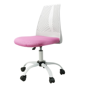 KOSSMAI Home Office Mesh Adjustable Armless Ergonomic Task Chair For Kids - Pink